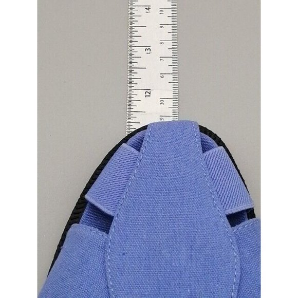 ComfortEase Womens Sandal Purple Cotton Slip On Shoe Stretch Straps Flat Heel 11 - Picture 6 of 12